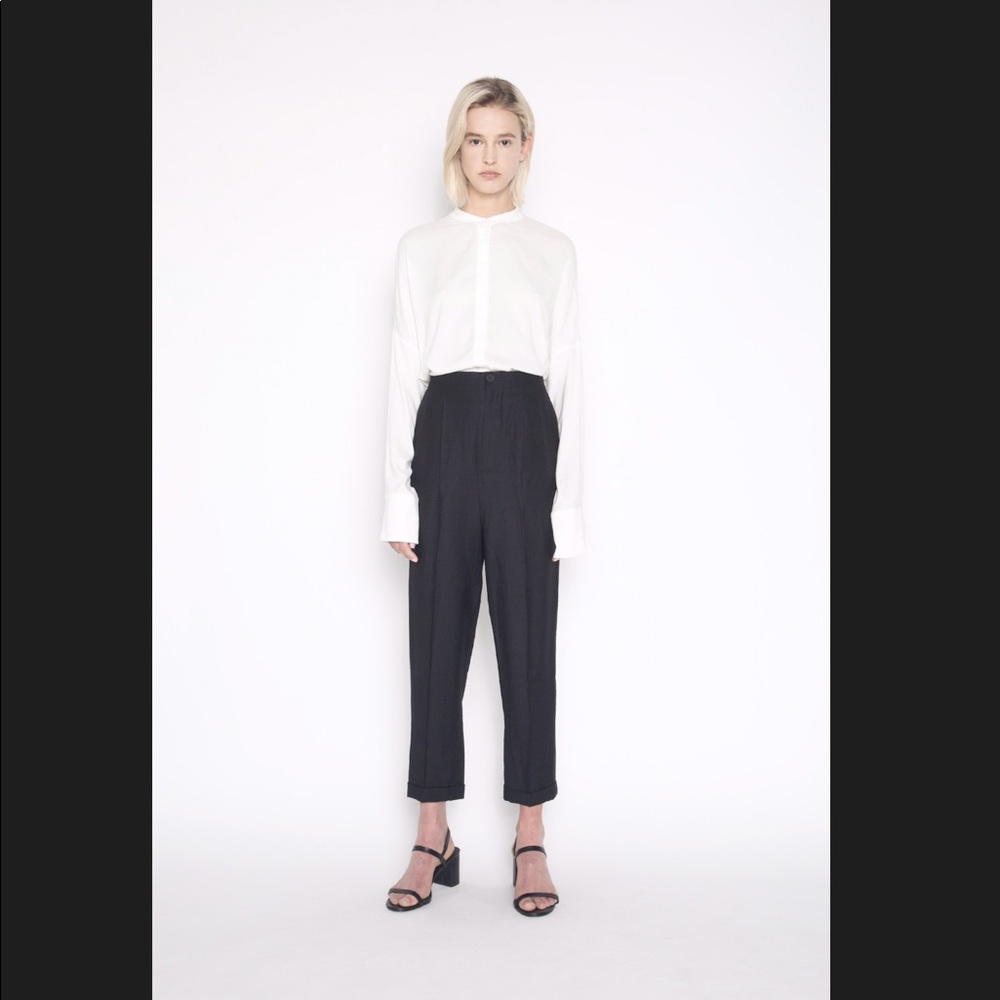 oak + fort pants black slacks